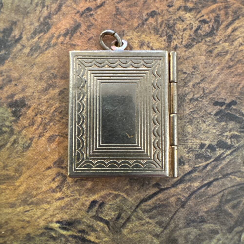 Vintage Locket Pendant Book  “This Is Your Life” Silver Tone, Functioning - Picture 2 of 5